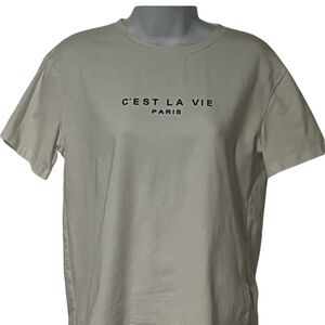 SHEIN C'est La Vie  Paris t-shirt